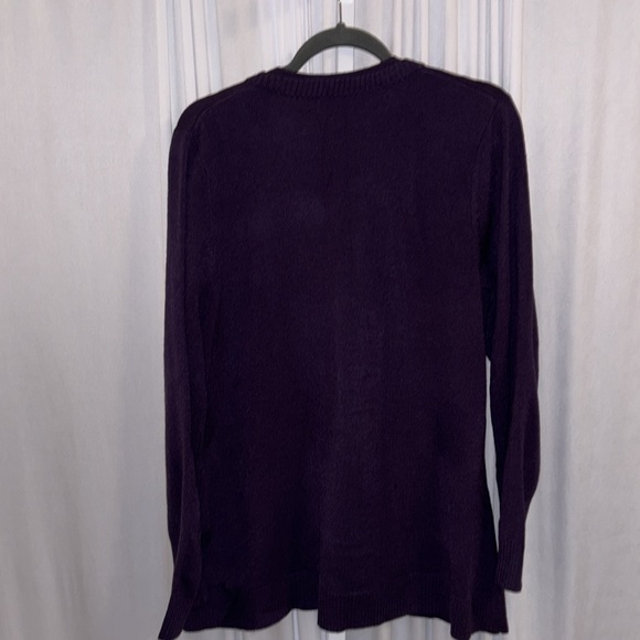 Coldwater Creek Purple Button Front Cardigan 1X - Picture 4 of 7